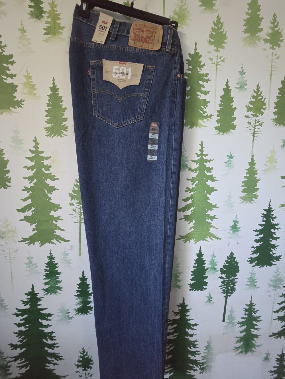 Levi's 501 Original Straight Leg Fit 48x34 Jeans -